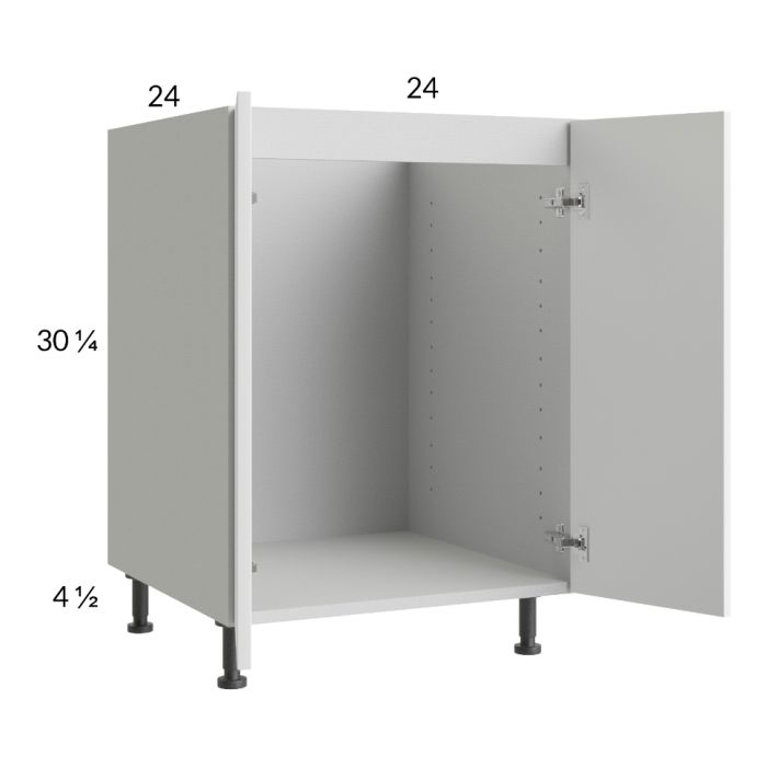 RTA Harbor White 24" Full Height Door Sink Base Cabinet with 2 Finished End Panels
