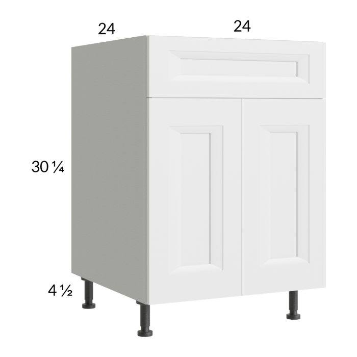 RTA Harbor White 24" Sink Base Cabinet with 1 Finished End Panel