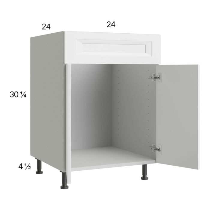 RTA Harbor White 24" Sink Base Cabinet with 1 Finished End Panel