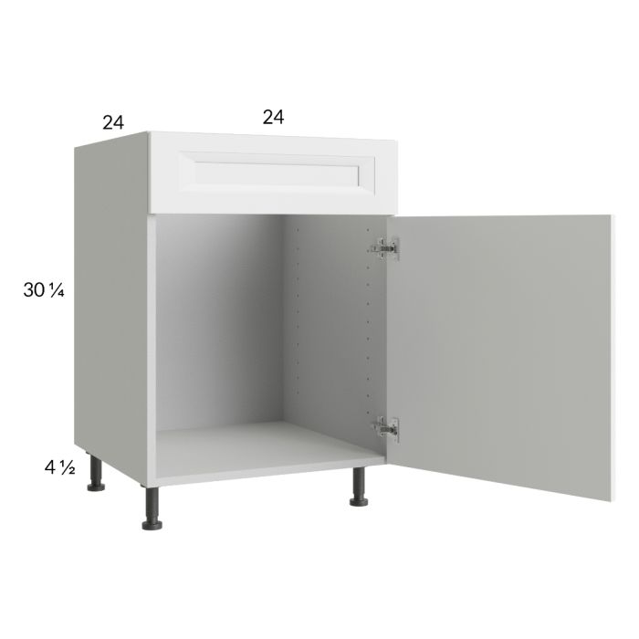 RTA Harbor White 24" Sink Base Cabinet with 1 door with 2 Finished End Panels