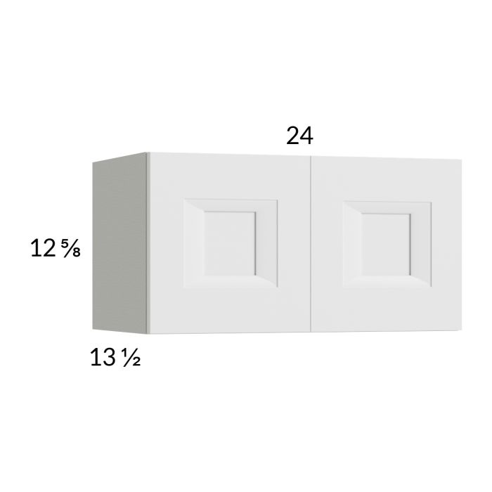 RTA Harbor White 24" x 12-5/8" Wall Cabinet with 1 Finished End Panel