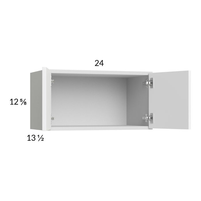 RTA Harbor White 24" x 12-5/8" Wall Cabinet with 1 Finished End Panel