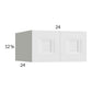 RTA Harbor White 24" x 12-5/8" x 24" Wall Cabinet with 1 Finished End Panel