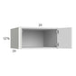 RTA Harbor White 24" x 12-5/8" x 24" Wall Cabinet with 1 Finished End Panel