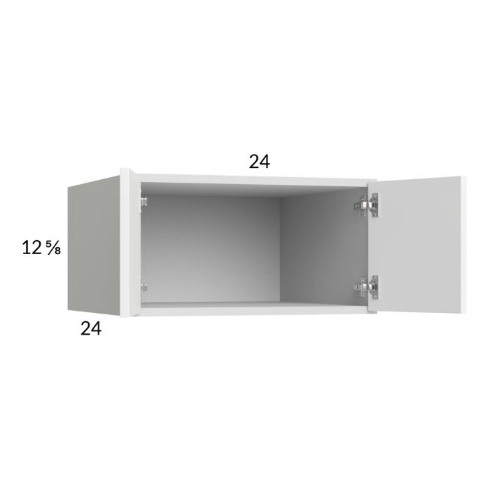 RTA Harbor White 24" x 12-5/8" x 24" Wall Cabinet with 1 Finished End Panel