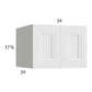 RTA Harbor White 24" x 17-5/8" x 24" Wall Cabinet with 1Finished End Panel