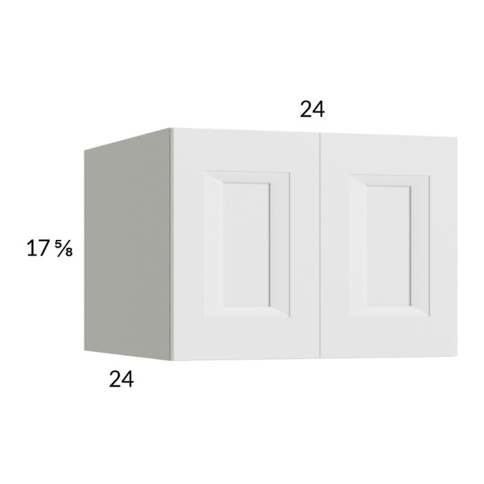 RTA Harbor White 24" x 17-5/8" x 24" Wall Cabinet with 1Finished End Panel