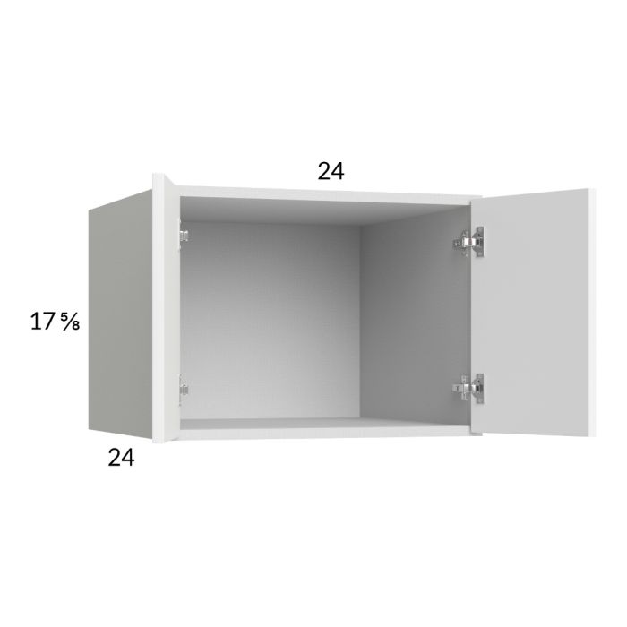RTA Harbor White 24" x 17-5/8" x 24" Wall Cabinet with 1Finished End Panel