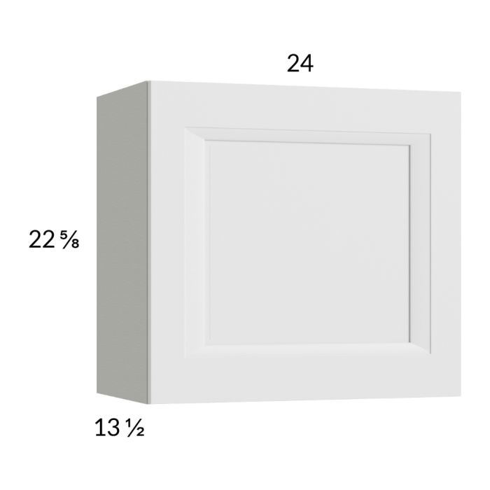 RTA Harbor White 24" x 22-5/8" Wall Cabinet with 1 Door with 2 Finished End Panels