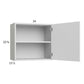 RTA Harbor White 24" x 22-5/8" Wall Cabinet with 1 Door with 2 Finished End Panels