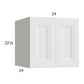 RTA Harbor White 24" x 22-5/8" x 24" Wall Cabinet with 1 Finished End Panel