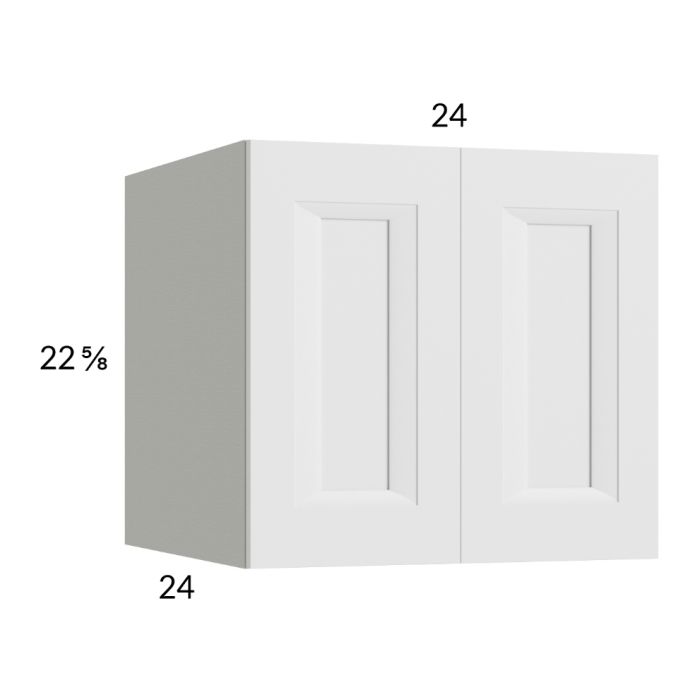 RTA Harbor White 24" x 22-5/8" x 24" Wall Cabinet with 1 Finished End Panel