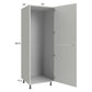 RTA Harbor White 24" x 71-1/4" Open Utility Cabinet with 1 Door with 2 Finished End Panels and 2 Sets of Shelves