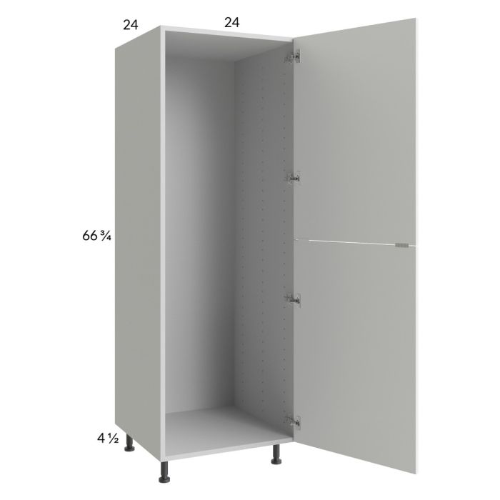 RTA Harbor White 24" x 71-1/4" Open Utility Cabinet with 1 Door with 2 Finished End Panels and 2 Sets of Shelves