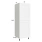 RTA Harbor White 24" x 71-1/4" Open Utility Cabinet with 1 Door with 2 Sets of Shelves