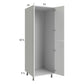 RTA Harbor White 24" x 71-1/4" Open Utility Cabinet with 2 Doors with 3 Sets of Shelves