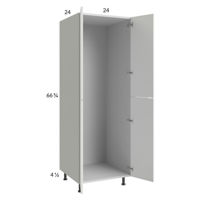 RTA Harbor White 24" x 71-1/4" Open Utility Cabinet with 2 Doors with 3 Sets of Shelves