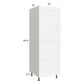 RTA Harbor White 24" x 71-1/4" Utility Cabinet with 1 Door and 4 Drawers