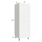 RTA Harbor White 24" x 71-1/4" Utility Cabinet with 1 Door with 2 Finished End Panels