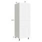RTA Harbor White 24" x 71-1/4" Utility Cabinet with 2 Doors and 1 Drawer