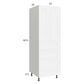 RTA Harbor White 24" x 71-1/4" Utility Cabinet with 2 Doors and 4 Drawers with 2 Finished End Panels
