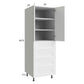 RTA Harbor White 24" x 71-1/4" Utility Cabinet with 2 Doors and 4 Drawers with 2 Finished End Panels