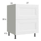 RTA Harbor White 27" 2-Drawer Base Cabinet with 1 Inner Drawer