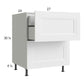 RTA Harbor White 27" 2-Drawer Base Cabinet with 1 Inner Drawer