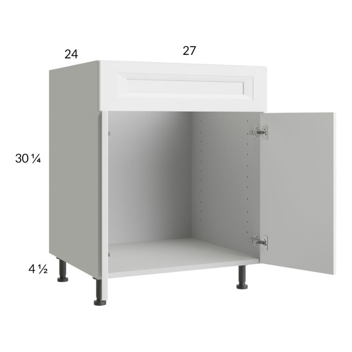 RTA Harbor White 27" Sink Base Cabinet with 2 FInished End Panels