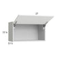 RTA Harbor White 27" x 15-1/8" Flip Up Door Wall Cabinet with 2 Finished End Panel