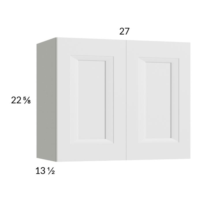 RTA Harbor White 27" x 22-5/8" Wall Cabinet with 1 Finished End Panel