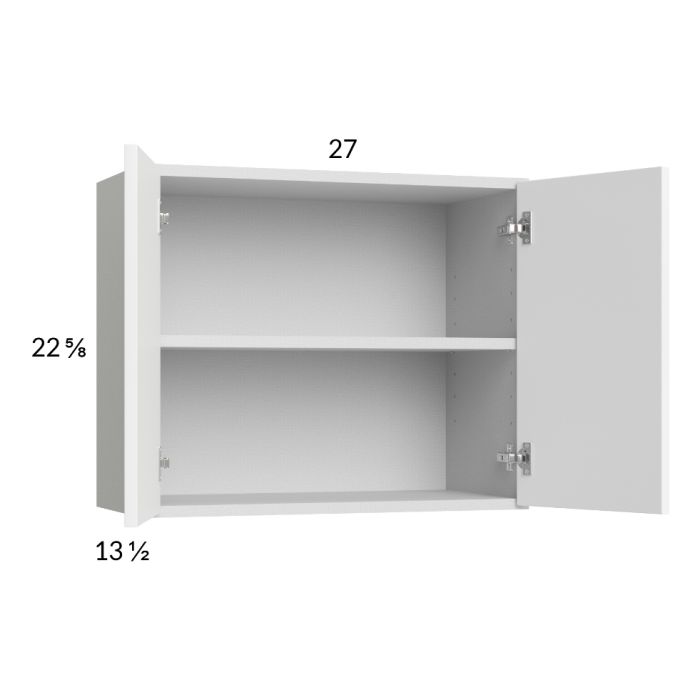 RTA Harbor White 27" x 22-5/8" Wall Cabinet with 1 Finished End Panel