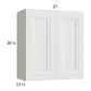 RTA Harbor White 27" x 30-1/4" Wall Cabinet with 1 Finished End Panel