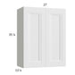 RTA Harbor White 27" x35-1/4" Wall Cabinet with 2 Finished End Panels