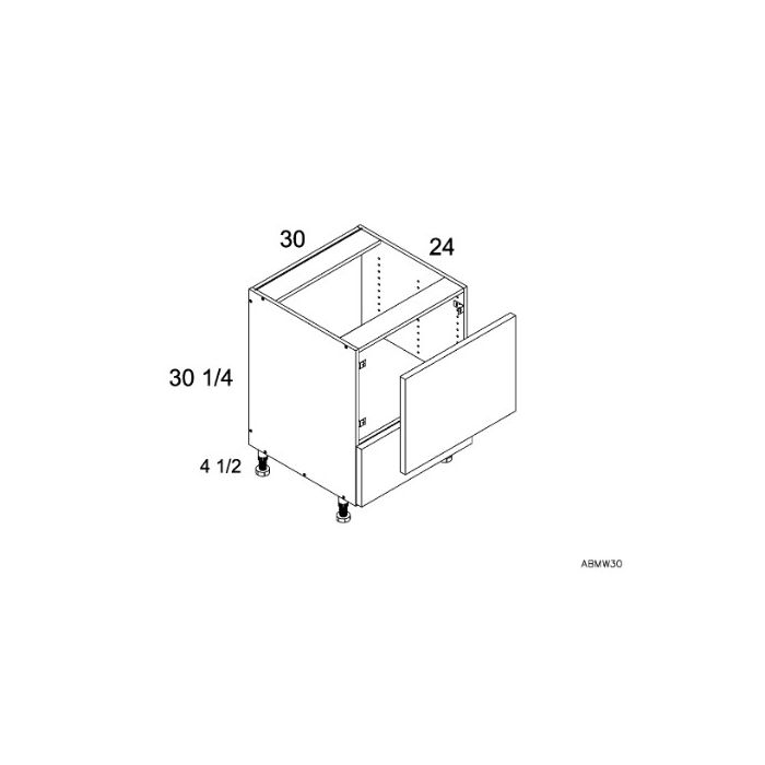 RTA Harbor White 30" Base Microwave Cabinet