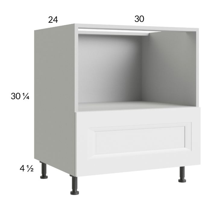 RTA Harbor White 30" Base Microwave Cabinet with 2 Finished End Panels