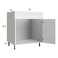 RTA Harbor White 30" Sink Base Cabinet with 2 Finished End Panels