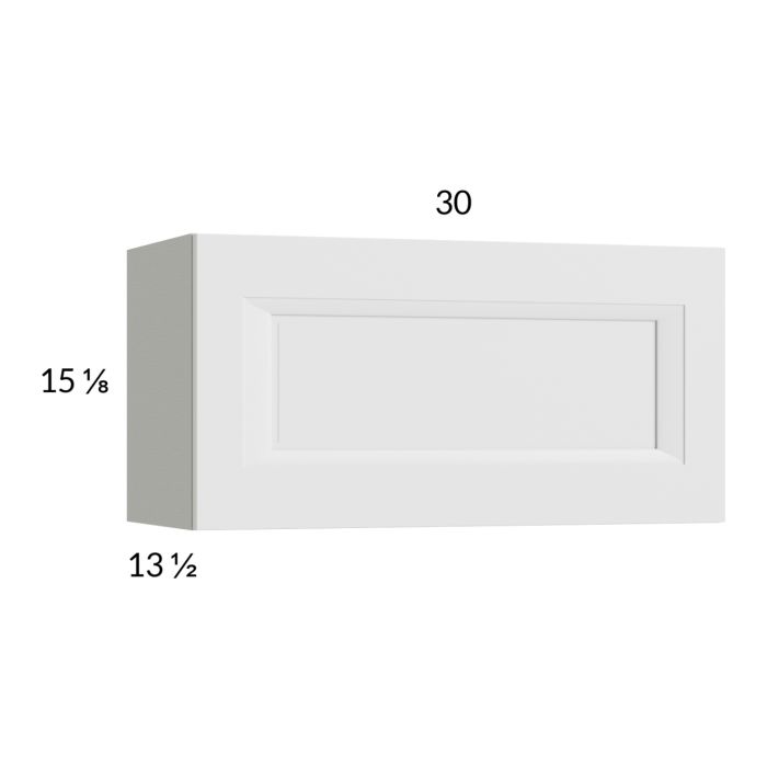 RTA Harbor White 30" x 15-1/8" Flip Up Door Wall Cabinet with 2 Finished End Panels