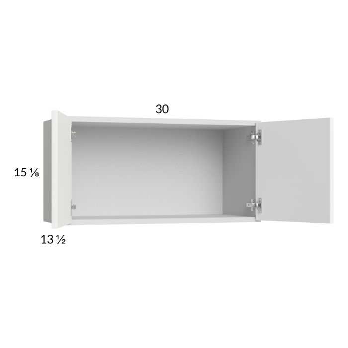 RTA Harbor White 30" x 15-1/8 Wall Cabinet with 2 Finished End Panels