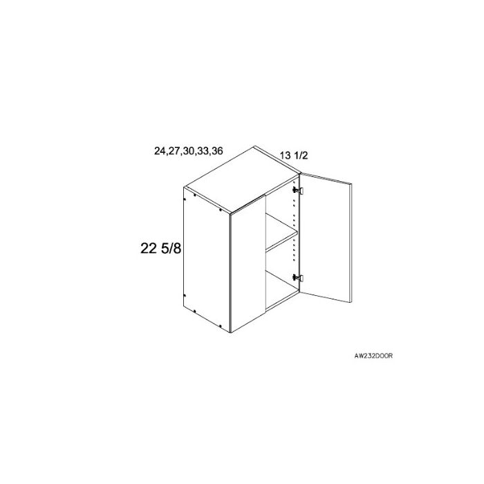 RTA Harbor White 30" x 22-5/8" x 24" Wall Cabinet