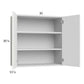 RTA Harbor White 30" x 30-1/4" Wall Cabinet with 2 Finished End Panels