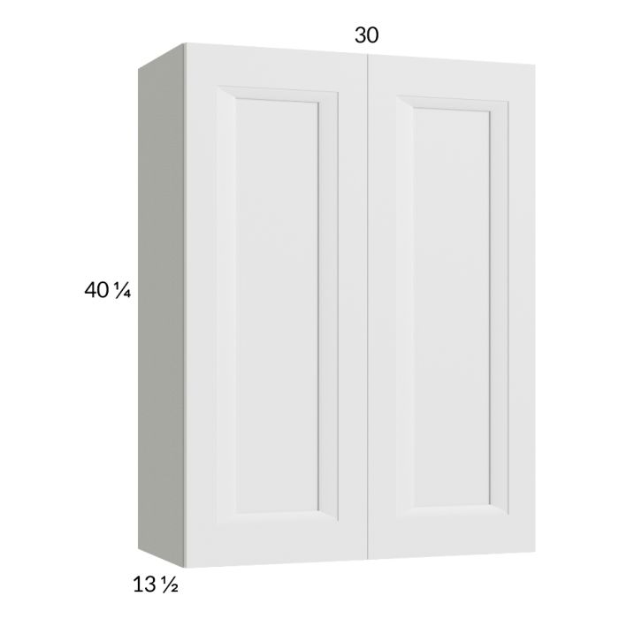 RTA Harbor White 30" x 40-1/4" Wall Cabinet with 1 FInished End Panel