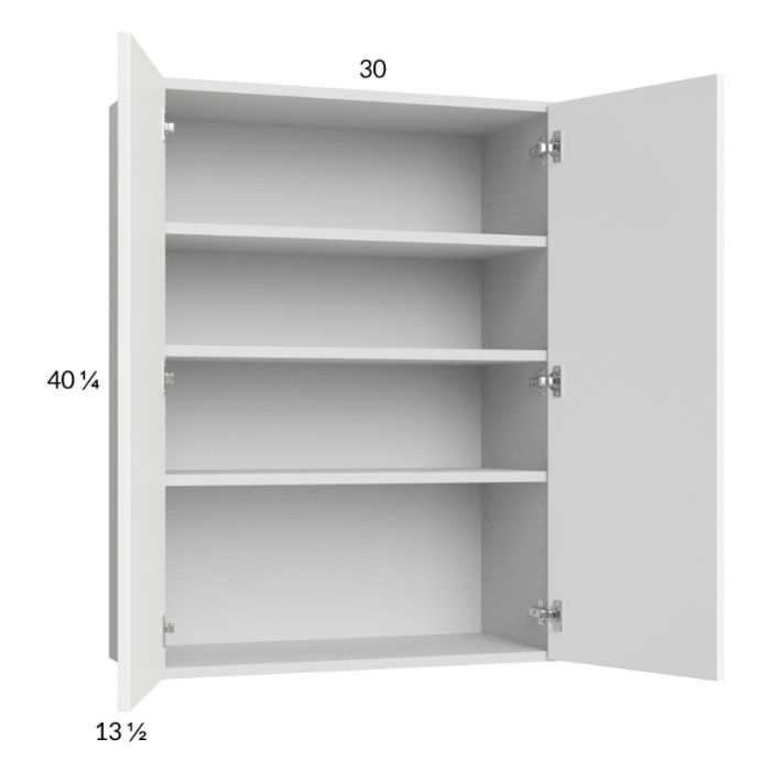 RTA Harbor White 30" x 40-1/4" Wall Cabinet with 1 FInished End Panel