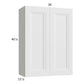 RTA Harbor White 30" x 40-1/4" Wall Cabinet with 2 FInished End Panels