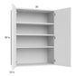 RTA Harbor White 30" x 40-1/4" Wall Cabinet with 2 FInished End Panels