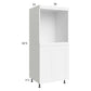 RTA Harbor White 30" x 71-1/4" Single Oven Cabinet with 2 Doors with 2 Finished End Panel