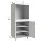 RTA Harbor White 30" x 71-1/4" Single Oven Cabinet with 2 Doors with 2 Finished End Panel