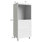 RTA Harbor White 30" x 71-1/4" Single Oven Cabinet with 2 Drawers and 1 Inner Drawer