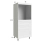 RTA Harbor White 30" x 71-1/4" Single Oven Cabinet with 3 Drawers with 2 Finished End Panels