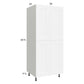 RTA Harbor White 30" x 71-1/4" Utility Cabinet with 2 Doors